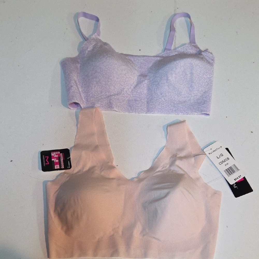 Maidenform Lavender and Pink Bra Set of 2 Sz L ✨️5/$30